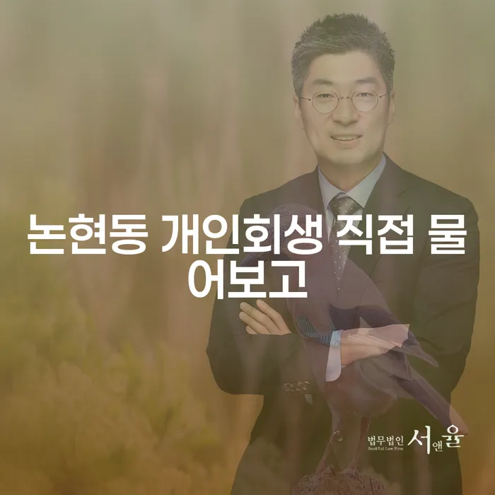 논현동 개인회생 직접 물어보고