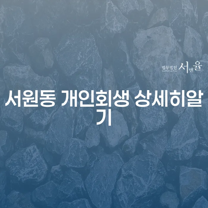 서원동 개인회생 상세히알기