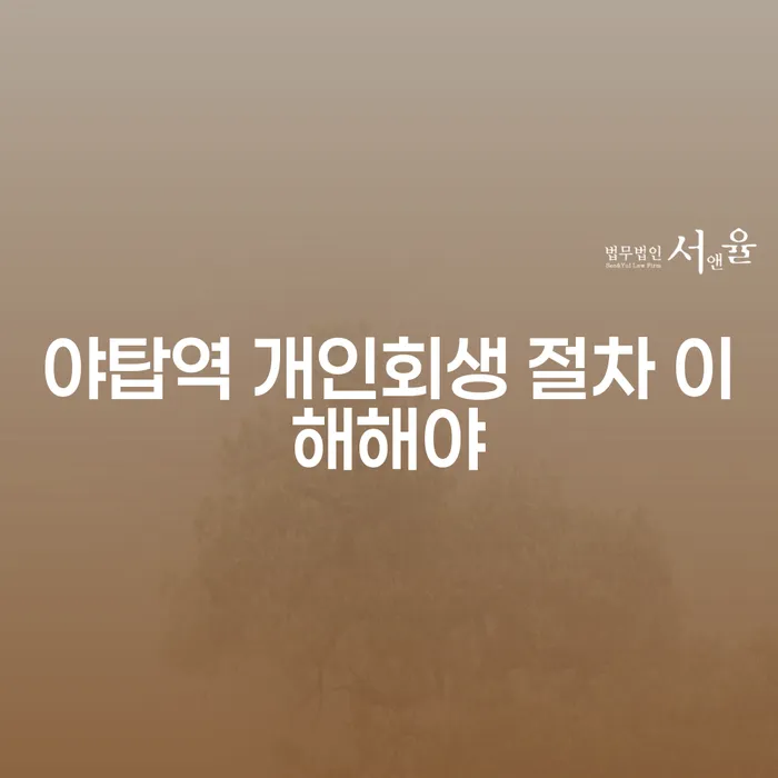 야탑역 개인회생 절차 이해해야