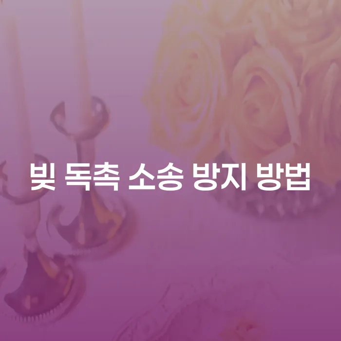 채무 독촉 소송을 방지하는 방법은 무엇인가요?