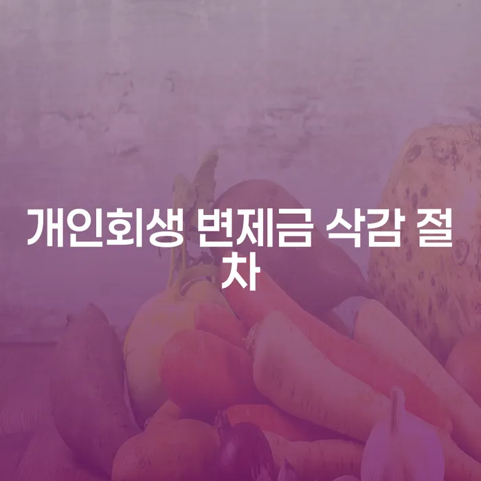 개인회생 변제금 삭감 절차, 어떻게 진행해야 할까요?